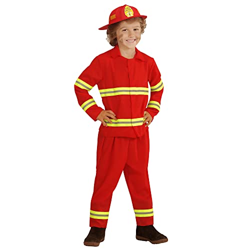 WIDMANN MILANO PARTY FASHION - Kinderkostüm Feuerwehrmann, Uniform, Feuerwehranzug, Faschingskostüme