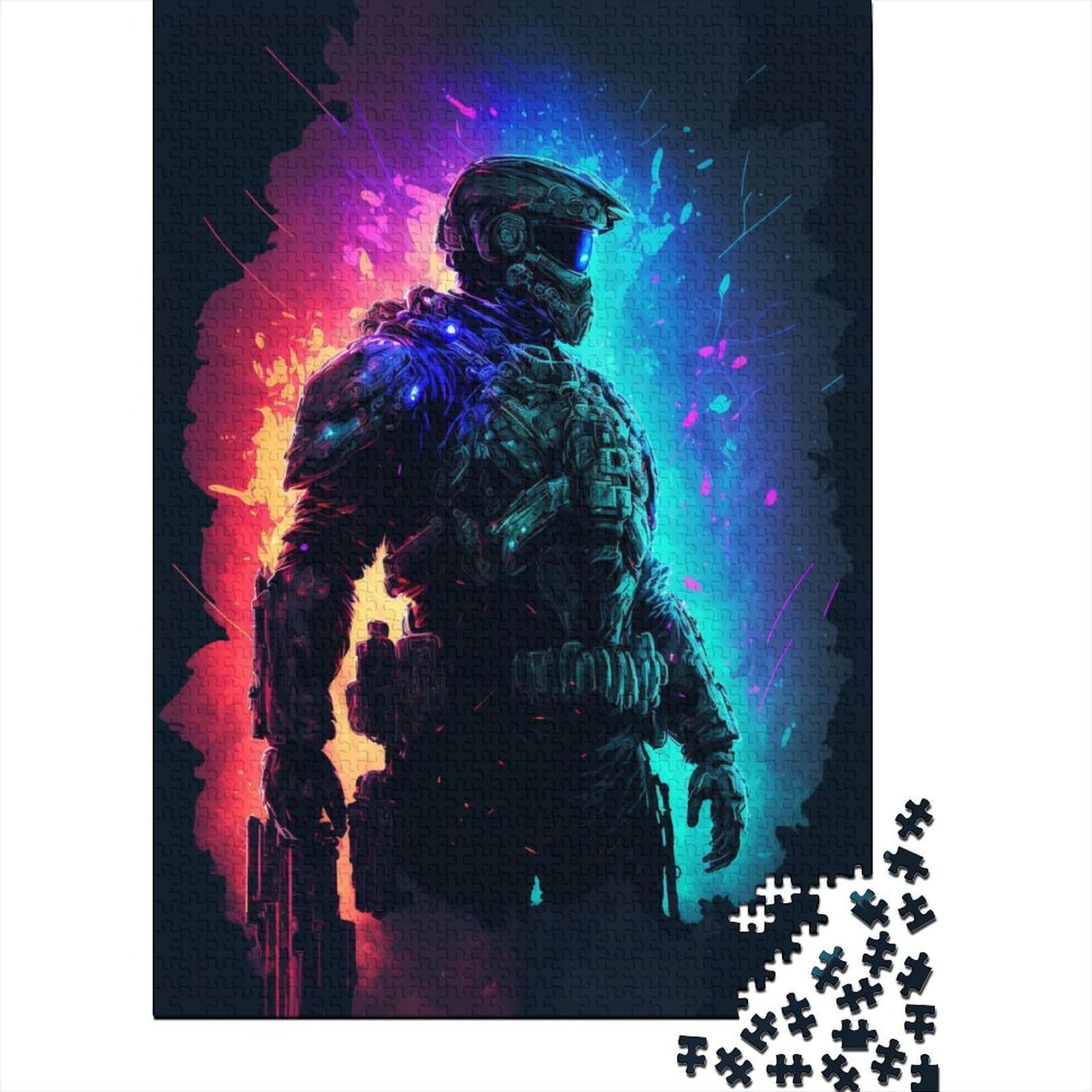 Squad Leader Holzpuzzle für Teenager Geschenke 1000 Teile Puzzles für Erwachsene Teenager Puzzles für Erwachsene Lernspiel Herausforderungsspielzeug 29,53x19,69 Zoll