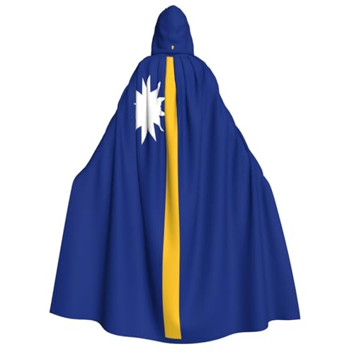 WURTON Kapuzenumhang mit Flagge von Nauru, Unisex, für Halloween, Karneval, Cosplay, vielseitig, für Erwachsene