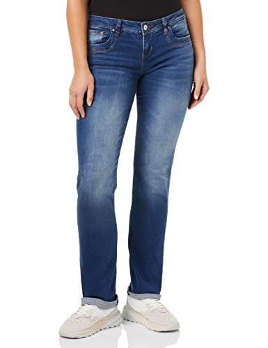 LTB Damen Jeans Valentine Straight Fit Jeanshose Denim Stretch Hose Pants Tiefer Bund Basic Baumwolle Blau w29, Farbe:Blue Lapis Wash (3923), Größe:29W / 34L