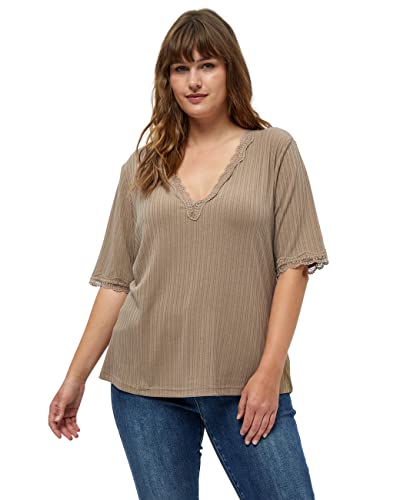 Peppercorn Damen Gai Lace Bluse Curve 2 Beige 46