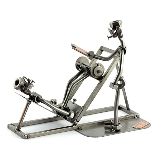 Steelman24 I Schraubenmännchen Fitness-Trainer Mit Persönlicher Gravur I Made in Germany I Handarbeit I Geschenkidee I Stahlfigur I Metallfigur