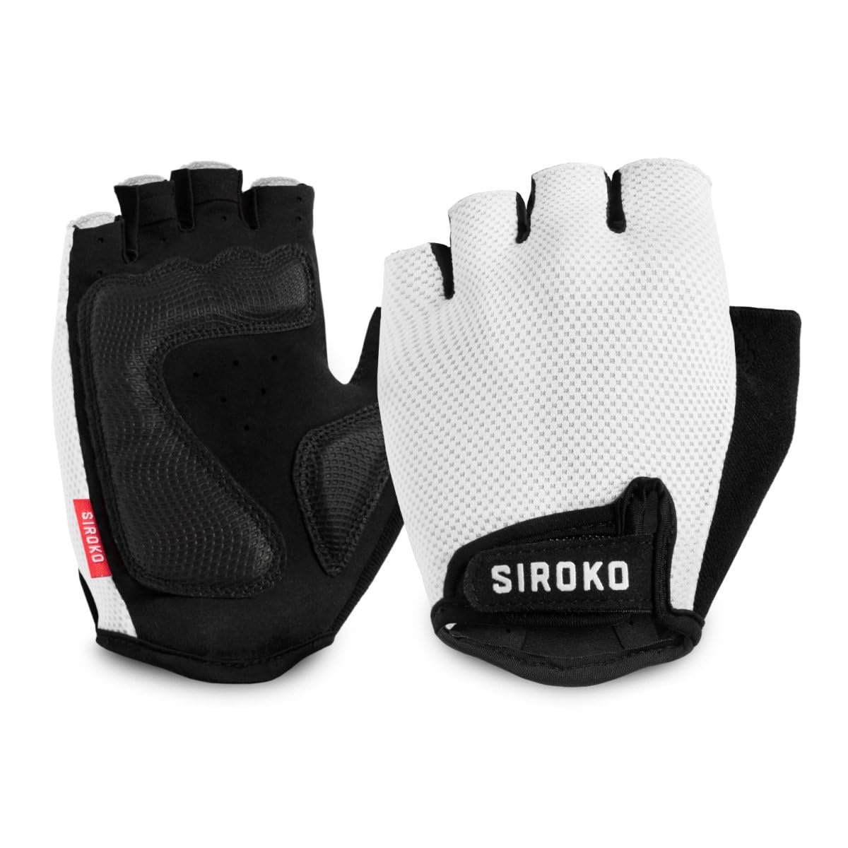 SIROKO Fahrradhandschuhe Aero White Weiß Herren und Damen