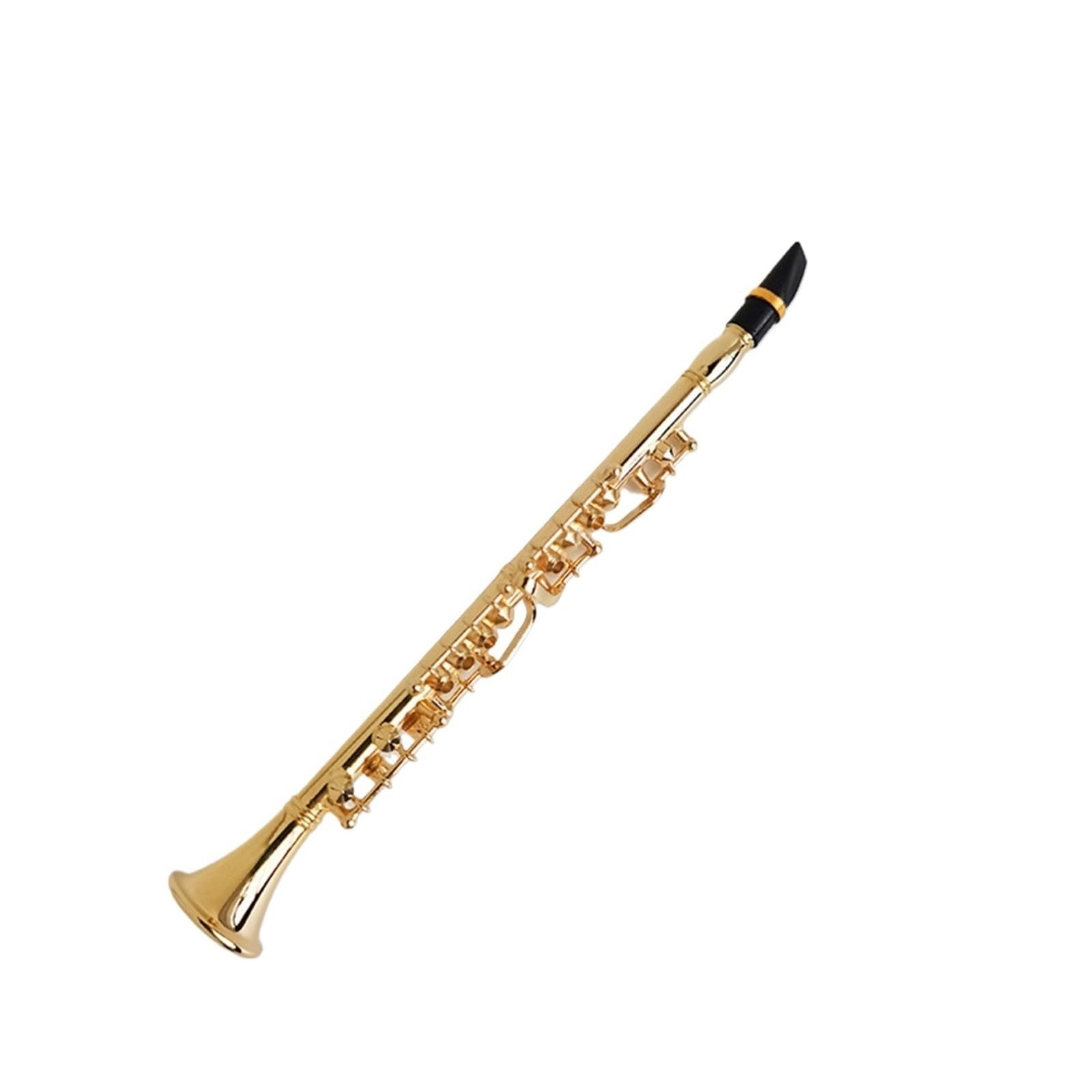 Mini-Klarinetten-Ornamente, Klarinettenmodell, Mini-Musikinstrumenten-Modellständer, 13 Cm