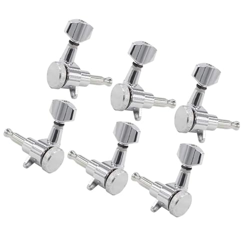 Strings Tuning Pegs Mechaniken Für Gitarre 3L 3R Inline-Stimmwirbel für E-Gitarre, verriegelbarer Stimmwirbel, Stimmschlüssel für Gitarre (Color : 3/4)