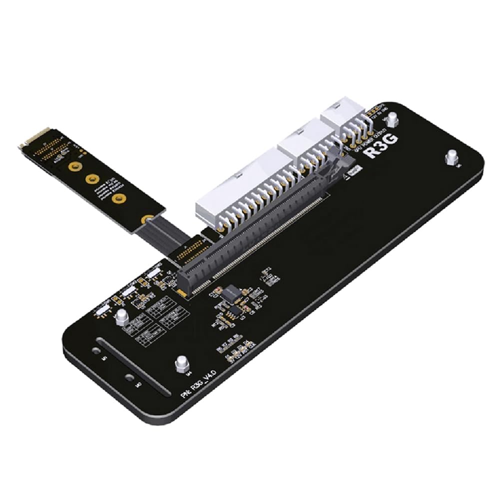 Knadgbft R43SG M.2 Nvme PCIe4.0X4 Grafikkarte Externe Dockingstation Ersatzteile für NUC/ITX / / Laptop 50 cm