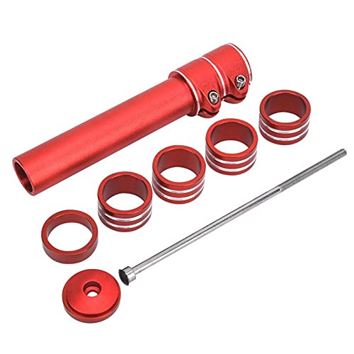 UKJIAHAO LenkererhöHung Fahrrad,Fahrrad LenkererhöHung Fahrradlenker Stiel Extender Aluminiumalloy Bike Lenker Steigerungsgerät Fahrradteile(Red)