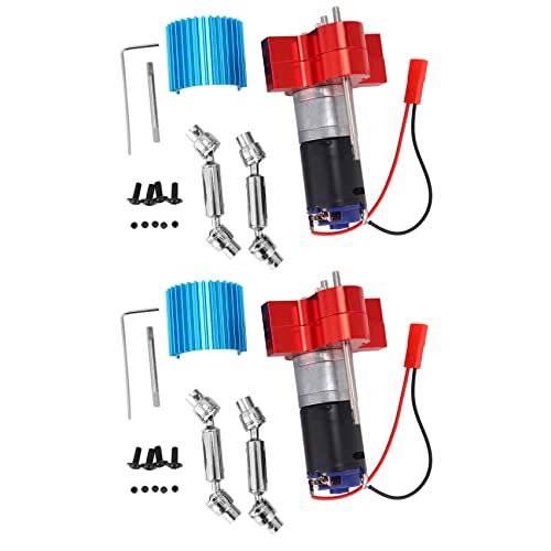 SICOSALT 2X Metall Getriebe Getriebe 370 Motor mit Antriebs Welle Upgrade Zubehör für C14 C24 B24 B36 MN D90 MN99S RD