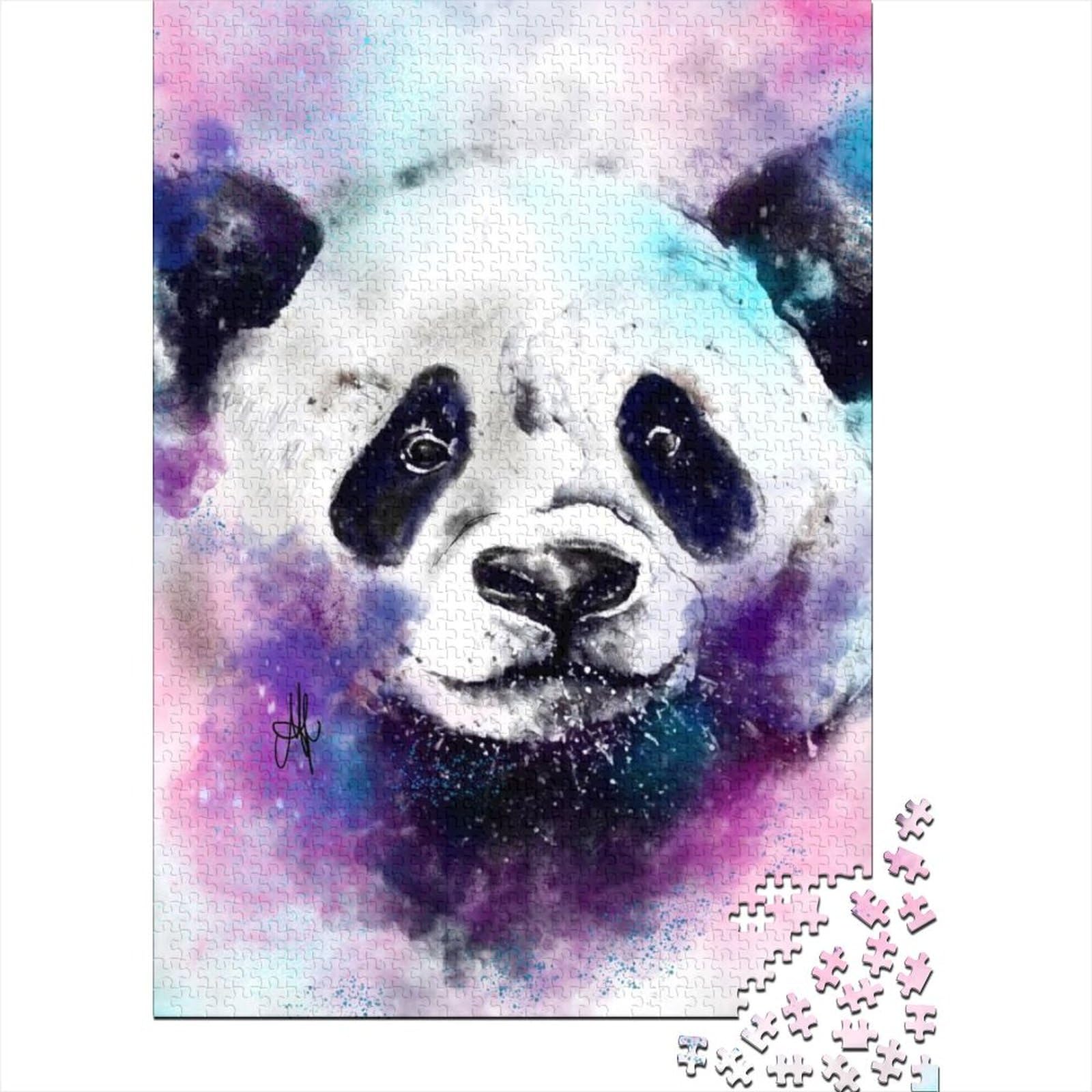 Panda-Holzpuzzle für Erwachsene, Puzzle-Spielzeug für Erwachsene und Jugendliche, Puzzle, Holzpuzzle für Erwachsene und Teenager (Größe: 75 x 50 cm)