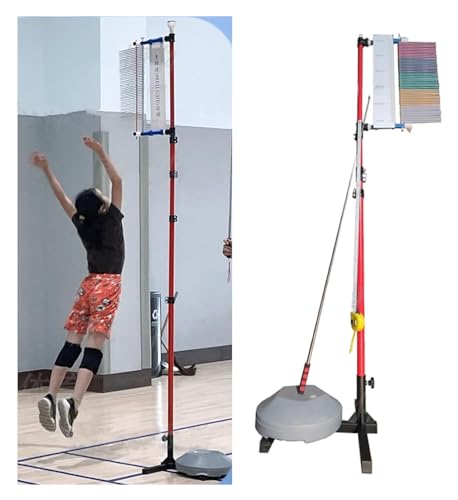 sxpGBP Vertikalsprung-Messgerät, Sportsprung-Physikalischer Tester mit Rückstellstange, Kraftmessgerät im Stehen for die Schule im Fitnessstudio, Sprungtest