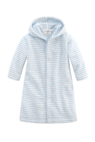 Bellybutton Kids Baby - Jungen Bademantel Bellybutton Kids Bademantel mit Knöpfen, 10871-90624, Gr. 128, Mehrfarbig (white/light blue striped)