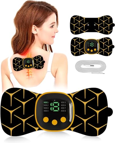 Cervical Massage Pad Nackenmassagegerät,Tragbares EMS Schulter Nackenmassage-USB-Aufladung,Drahtlose Elektrische Massage Patch,Zervikalmassage-Pad, EMS-Muskelstimulator Zur Druckentlastung