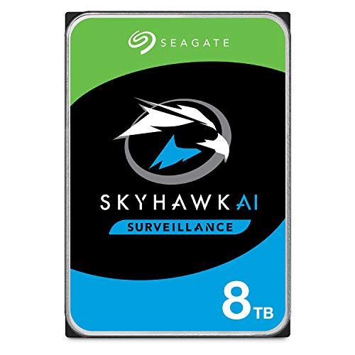 Seagate Skyhawk AI, interne Festplatte 8 TB, 3.5 Zoll, silber, inkl. 3 Jahre Rescue Service, Modellnr.: ST8000VE0004