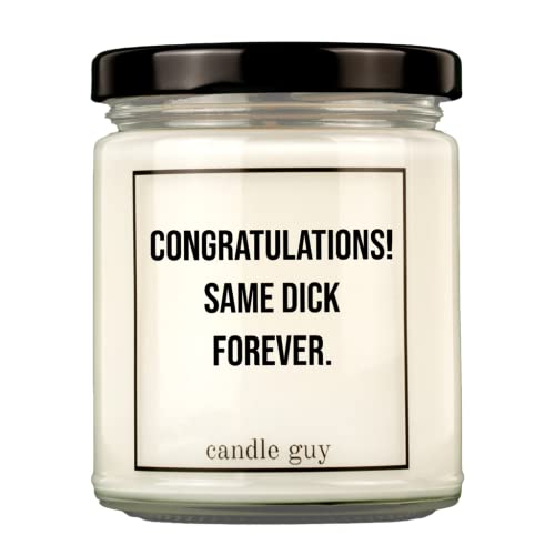 candle guy Duftkerze | Congratulations! Same dick forever. | Handgemacht aus 100% Sojawachs | 70 Stunden Brenndauer