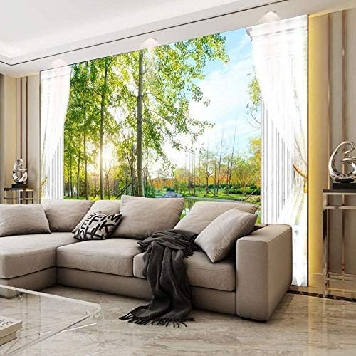 XLMING Himmelbalkon Waldblick 3D Tapeten Home Esszimmer Sofa Schlafzimmer Wohnzimmer TV Hintergrund-250cm×170cm