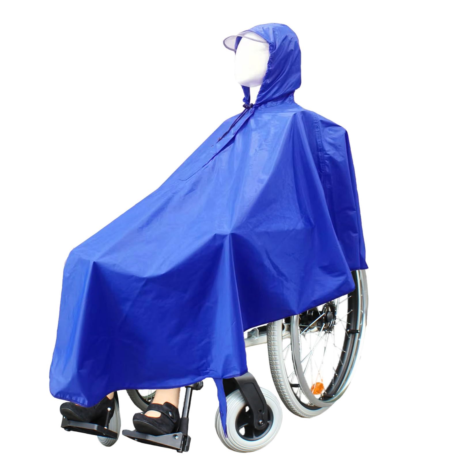 Regenponcho für Rollstuhl, mit Kapuze, für Herren, Damen, Erwachsene, wiederverwendbar