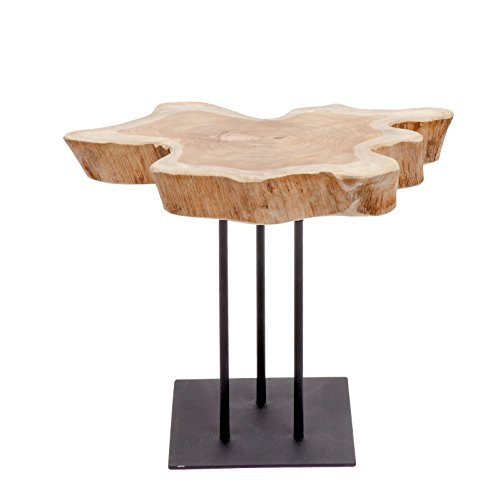 Ambientehome Beistelltisch, Holz, Natur, 40 x 40 x 36 cm