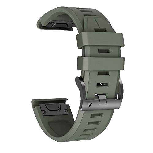 OPKDE Silikon-Armband für Garmin Fenix 7 7X 6 6X Pro 5 5X Plus 3HR 935 S60 MK1 Smartwatch, wasserdicht, Easyfit, 26, 22, 20 mm, For Epix-935, Achat