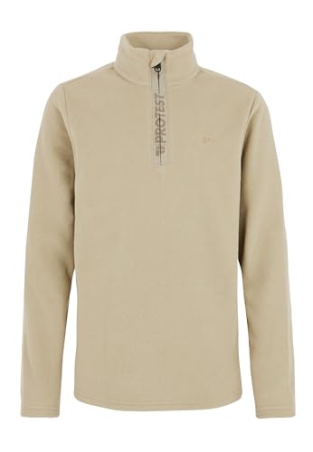 Protest Jungen Oberteil Mit 1/4 Reißverschluss PERFECTY JR Mit Kinnschutz Bamboobeige 164