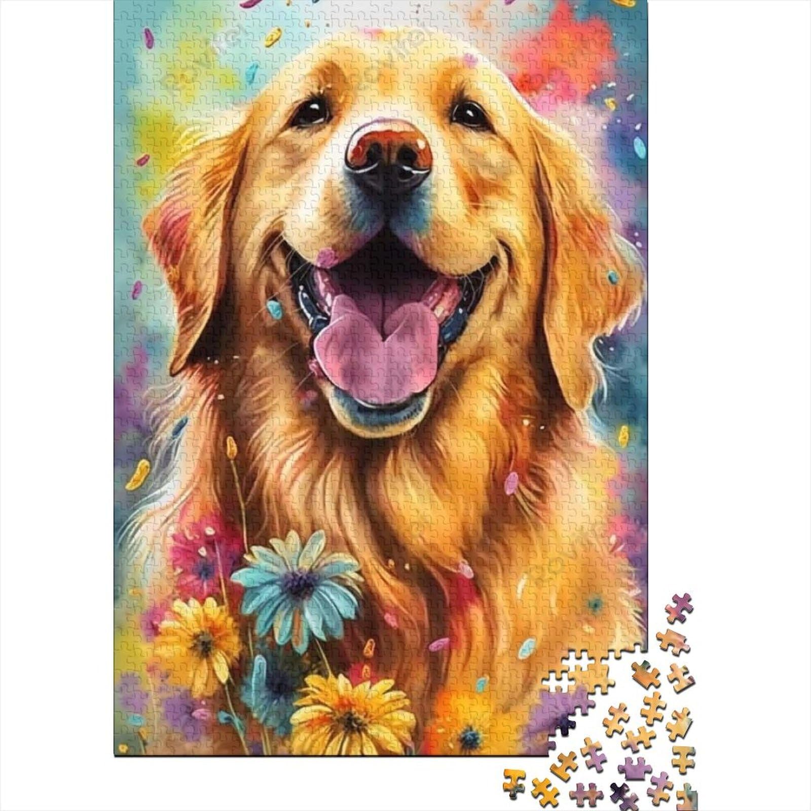 1000 Teile für Erwachsene Schwierige Puzzles Tierische Fantasie Hund für Erwachsene Puzzles 1000 Teile Puzzles für Erwachsene Geschenke (Size : 75x50cm)