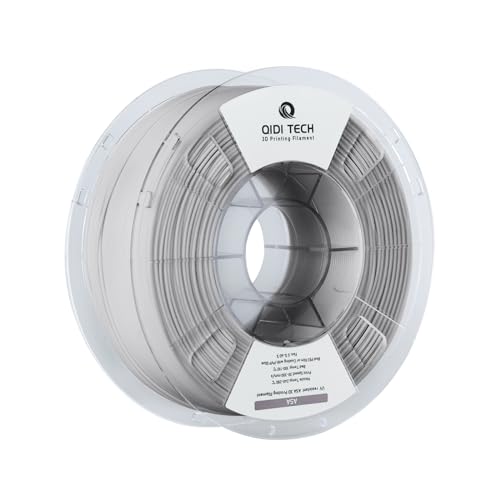 QIDI TECH ASA Filament 1.75mm grau,3D Drucker Filament ASA 1kg Spule(2.2lbs),Hohe UV Beständigkeit,Geruchsarm,Perfekt für den Druck von Outdoor Funktionsteilen,Passend für die meisten FDM 3D Drucker