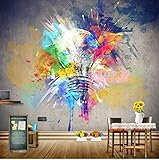 XLMING Kreative Doodle-Malerei Glühbirne Küche Esszimmer Arbeitszimmer Wohnzimmer TV Hintergrund Wand 3D Tapete-430cm×300cm