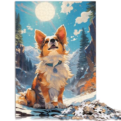 Puzzle Art Dog, 1000 extragroße Teile, Holzpuzzle, Spaß für zu Hause, Geburtstagsgeschenk, Reisegeschenk, 1000 Teile (50 x 75 cm)