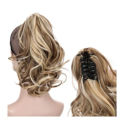 Ponytail Extension/Haarteil Erweiterungen for den täglichen Gebrauch, Party, gefälschte Pferdeschwanz-Haarteile, kurze gewellte Pferdeschwanz-Verlängerungen, synthetischer Pferdeschwanz for Frauen, mi