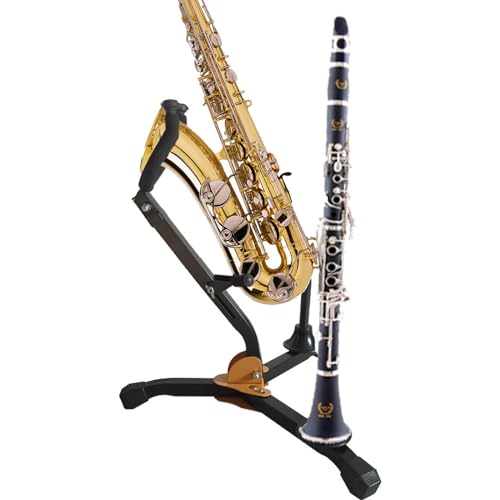 Faltbarer Saxophonständer Tenorsaxophonständer Verstellbarer Metall Dreieckssockel Saxophonhalter Musikinstrumentenständer