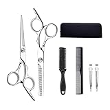 9-teiliges Friseurscheren-Set, professionelles Haarschneidescheren-Set, Haarbürste, Haarspange, Umhang und Kamm für die Haarschneideschere im Friseursalon