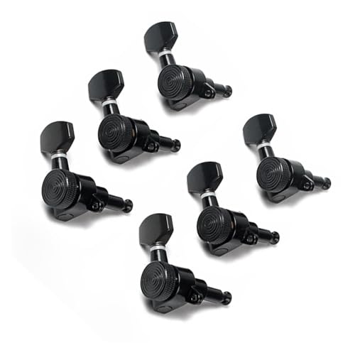 Strings Tuning Pegs Mechaniken Für Gitarre Stimmwirbel für E-Gitarren, Mechaniken, Reparatur von Locking Key Tuner (Color : Black)