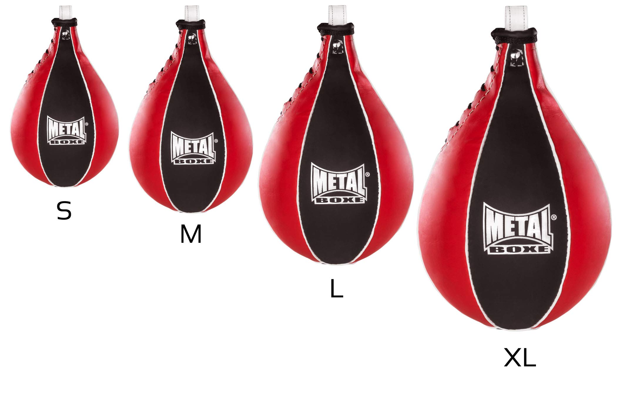 METAL BOXE MB168 Poire de Vitesse Noir/Rouge Taille S