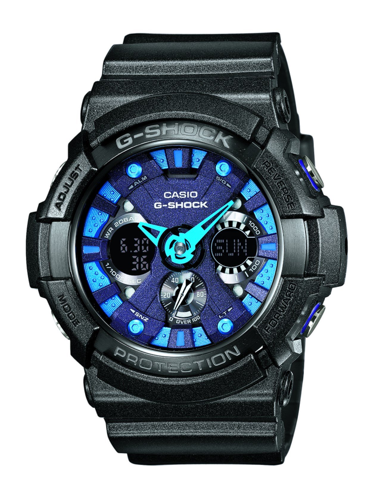 Casio Herren-Armbanduhr XL Analog Quarz Resin GA-200SH-2AER