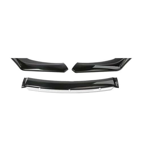 Splitter 4 STÜCKE Auto Frontstoßstange Unterlippe Body Kit Spoiler Canard Splitter Diffusor Frontstoßstange Abdeckung Lippe Frontspoiler Flügel Universal Frontlippe(Black with White)