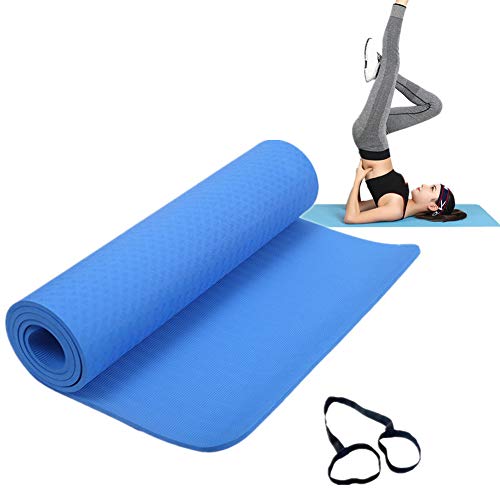 Yoga Mat Yoga Mats Trainingsmatten für zu Hause Fitnessmatten rutschfest Trainingsmatten Yogamatten für zu Hause Yoga Stretch Mat blue,0.6cm