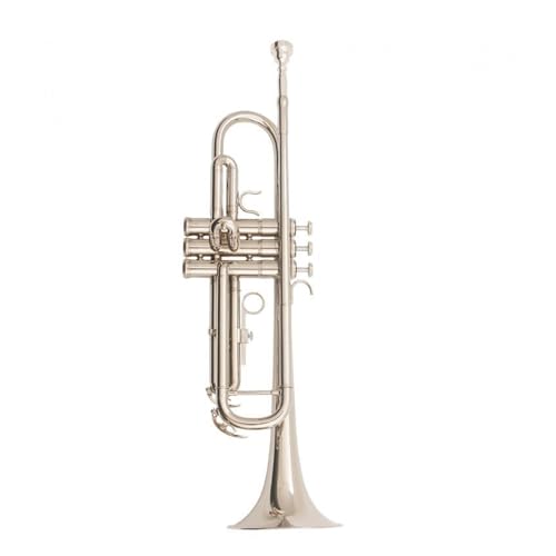 Standard Trompete Flache Dreiton-Trompete aus Messing, komplett aus Silber, für Anfänger und professionelle Bands