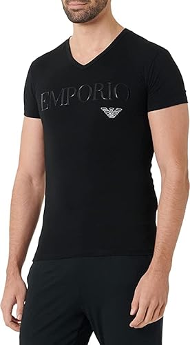 Emporio Armani Underwear Herren 110810CC716 Schlafanzugoberteil, Schwarz (Nero 00020), X-Large