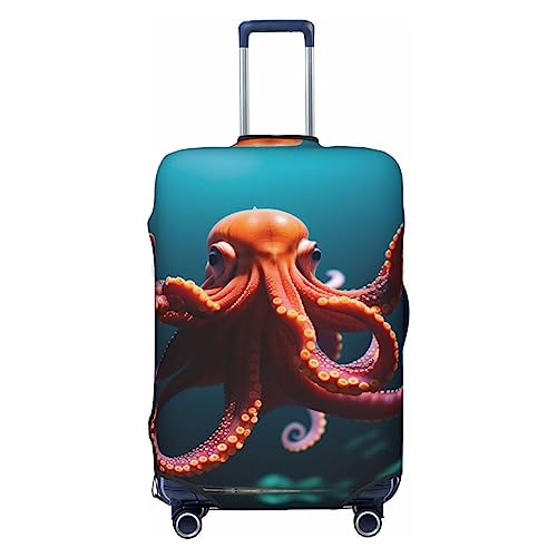 Miniks Big Octopus Reisegepäckabdeckung, robuster Koffer-Schutz, passend für 45,7 - 81,3 cm große Gepäckstücke, Größe XL, Schwarz, X-Large