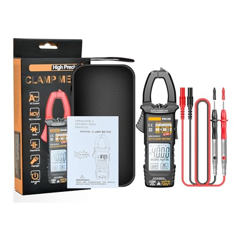 PN109 Multimeter, 4000 Counts, Digitalanzeige, Klemmmessgerät, Tester, batteriebetrieben (nicht im Lieferumfang enthalten)