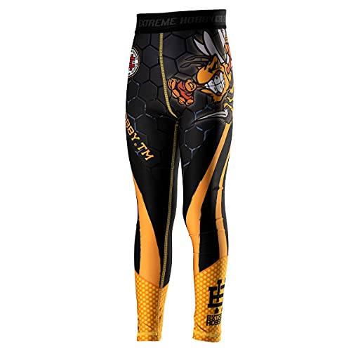 EXTREME HOBBY Sportleggings für Kinder Angry WASP, Thermoaktive, Elastische, Kompressionspassform, Gymnastik, Schnell trocknendes Outdoor