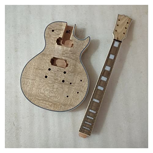 Gitarrenkörper DIY 1. Set Unfertiger E-Gitarren-Kit Mahagoni-Körper- Und Gitarrenhals Gitarrenkörper