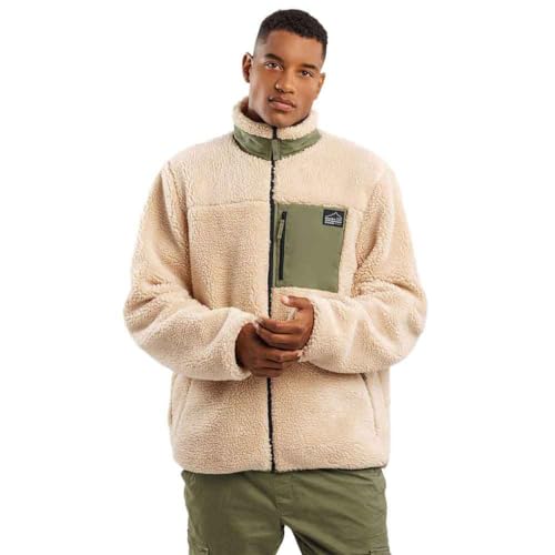 SIROKO - Sherpa Jacke Walnut - XXL - Beige/Grün