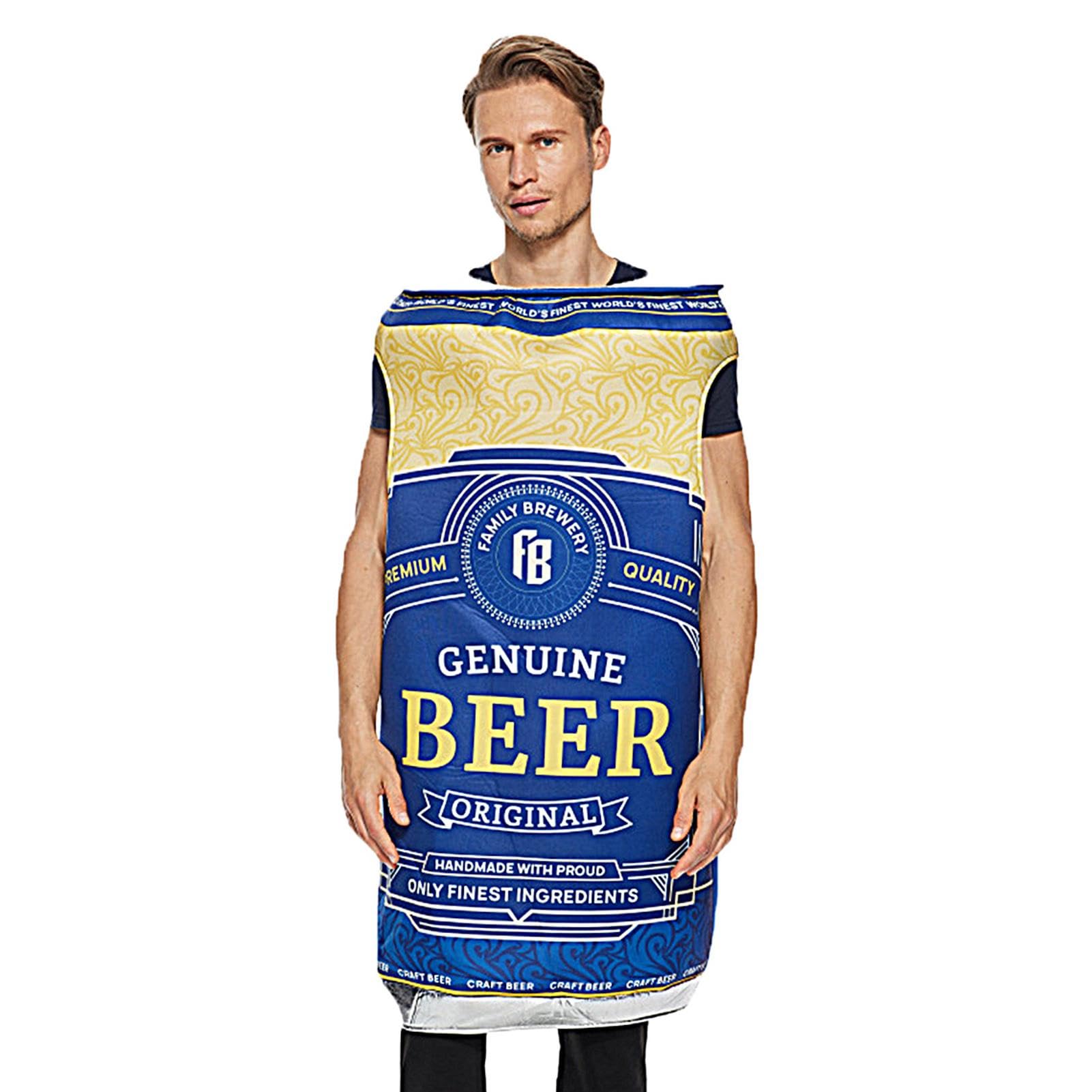 LPORF Bier Kostüm Erwachsene, Bierkarneval-Outfits, Soda Jerk Kostüme, Bierkostüme, Bier-Festival-Outfit für Halloween, Mardi Gras, Männer