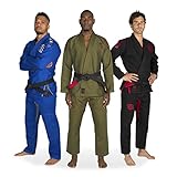 Sanabul Essentials V.2 Ultraleichter vorgeschrumpfter BJJ Jiu Jitsu Gi (siehe spezielle Größenanleitung) (Grün, A1)