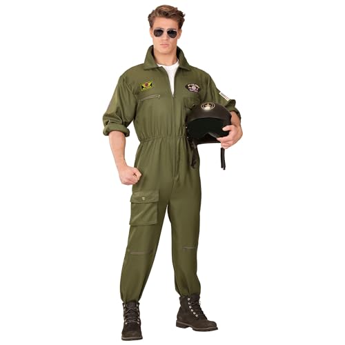 Widmann 65533 Kostüm Kampfjet Pilot, Herren, Grün, L