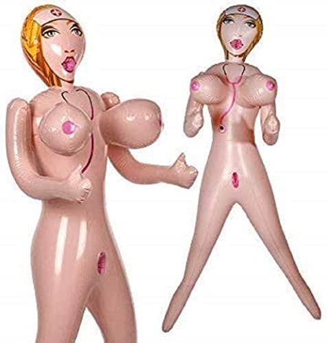 KS-11 Aufblasbare Weibliche Gummipuppe Sexy Miss Beate mit Dicke Titten ca. 152 cm ideal als Sexpuppe/Liebespuppe Women, JGA Gadget, Erotik Scherzartikel mit 2 Öffnungen