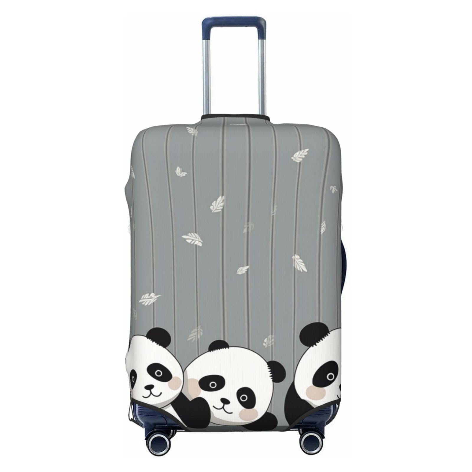 CSGJMYGS Funny Baby Panda Gepäckabdeckungen für Koffer, waschbar, modisch, dehnbar, kratzfest, passend für 45,7 - 81,3 cm Gepäck, XL, Schwarz, XL, Schwarz , XL