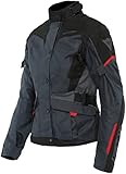 Dainese - Tempest 3 D Dry Lady, Motorradtourenjacke Für Damen, Wasserdichte Jacke, Herausnehmbares Thermofutter, Schulter Und Ellbogenschutz, Ebenholz/Schwarz/Lavarot, 46