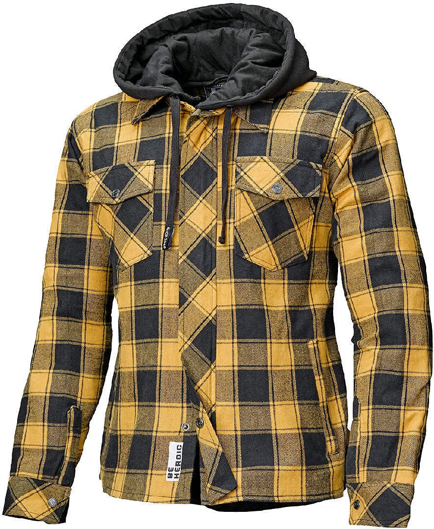 Held Lumberjack II Motorrad Textiljacke Schwarz/Gelb XXL