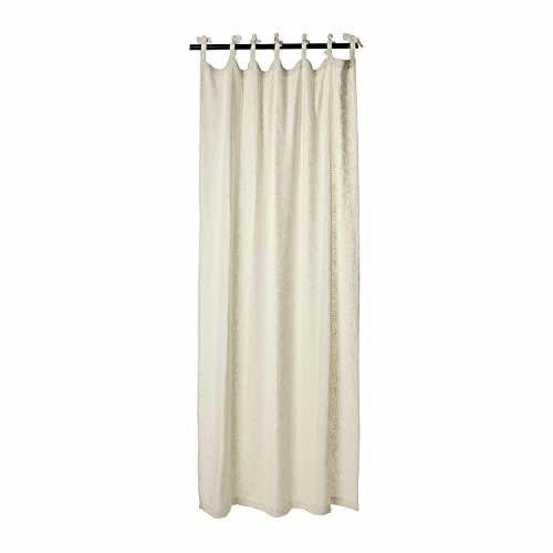 Loberon Gardine Maddison, Baumwolle, Polyester, H/B ca. 250/140 cm, Creme